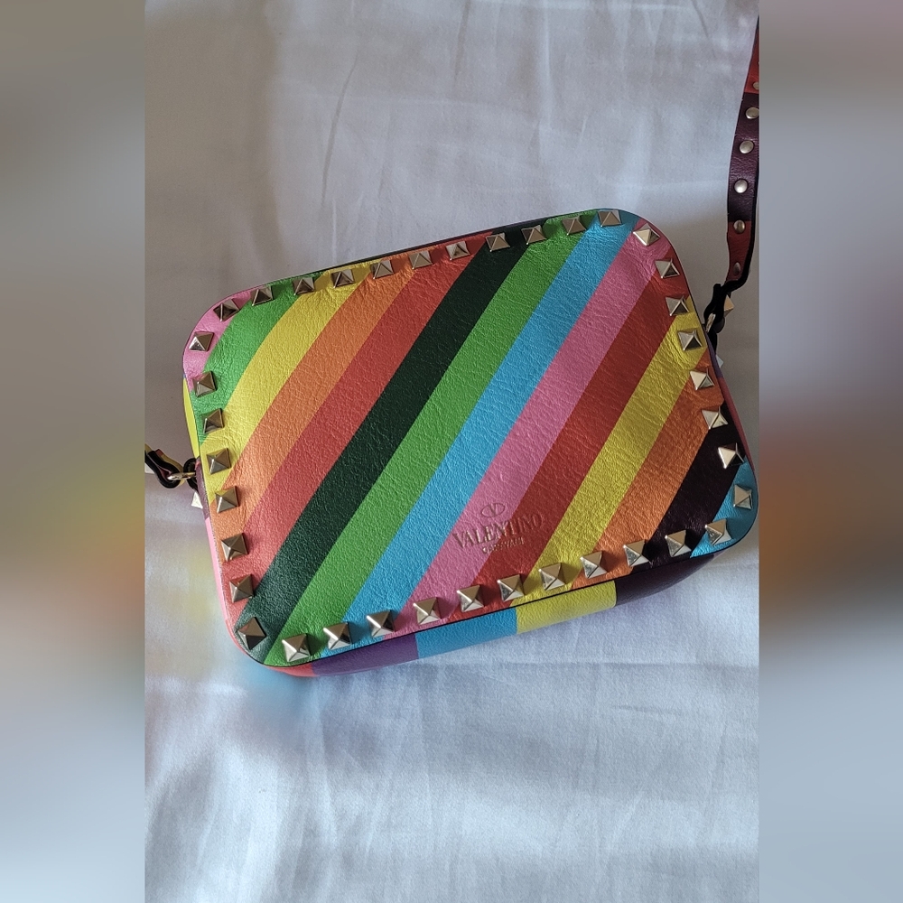 Valentino Rockstud Rainbow Camera Bag
